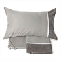 Completo letto Fazzini Pelle d'elefante Grigio GALUCHAT